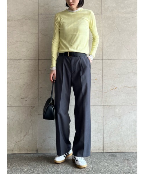 Mila Owen（ミラオーウェン）の「ルーズフィットレイヤードカットトップス【手洗い可能】（Tシャツ/カットソー・レディース・ブラック/ベージュ/グレー/イエロー・1/0）」の21枚目の写真