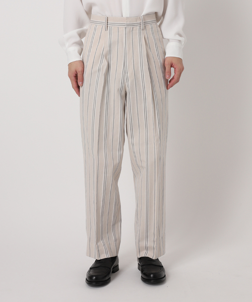 EDIFICE(エディフィス)の「シルクネップ ストライプパンツ(スラックス・メンズ・アイボリー・SMALL/MEDIUM/LARGE)」の5枚目の写真