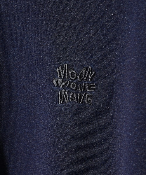 JOKER（ジョーカー）の「裏毛インディゴ染めアウトステッチ刺繍トレーナー メンズ ルーズシルエット スウェット ピグメント加工 春服（スウェット・メンズ・ブラック/インディゴブルー・M/L）」の4枚目の写真