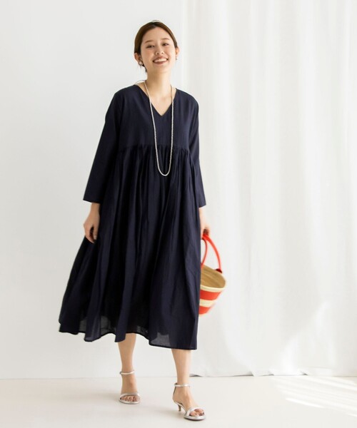 NOLLEY’S(ノーリーズ)の「ギャザーワンピース(ワンピース・レディース・ネイビー/ブラック/イエロー系その他3・38)」の8枚目の写真
