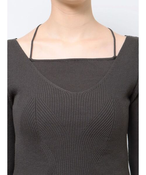 LAGUNAMOON(ラグナムーン)の「バッククロスレイヤードニットプルオーバー(ニット/セーター・レディース・アイボリー/チャコールグレー/オレンジ・FREE)」の17枚目の写真