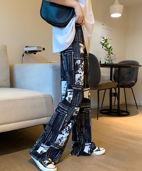 Miniministore(ミニミニストア)の「柄 プリーツワイドパンツ 夏レディース(スラックス・レディース・A/B/C/D/E・FREE)」の11枚目の写真