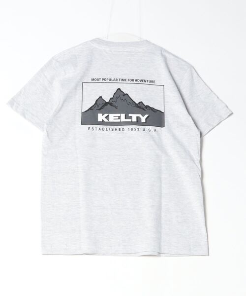 KELTY（ケルティ）の「[KELTY/ケルティ] 別注 バックプリントTシャツ（Tシャツ/カットソー・レディース・ホワイト/ライトグレー/ブルー/ブラック/カーキ・M/L/XS/S）」の6枚目の写真