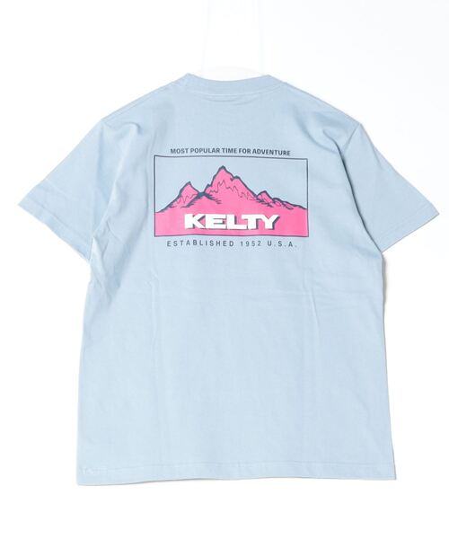 KELTY（ケルティ）の「[KELTY/ケルティ] 別注 バックプリントTシャツ（Tシャツ/カットソー・レディース・ホワイト/ライトグレー/ブルー/ブラック/カーキ・M/L/XS/S）」の7枚目の写真