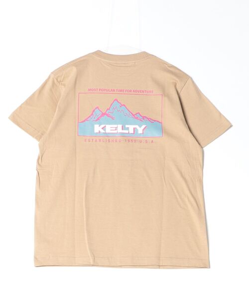 KELTY（ケルティ）の「[KELTY/ケルティ] 別注 バックプリントTシャツ（Tシャツ/カットソー・レディース・ホワイト/ライトグレー/ブルー/ブラック/カーキ・M/L/XS/S）」の8枚目の写真
