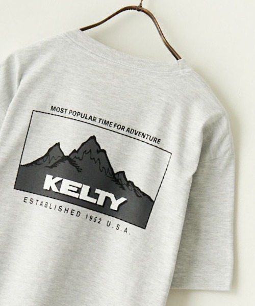 KELTY（ケルティ）の「[KELTY/ケルティ] 別注 バックプリントTシャツ（Tシャツ/カットソー・レディース・ホワイト/ライトグレー/ブルー/ブラック/カーキ・M/L/XS/S）」の12枚目の写真