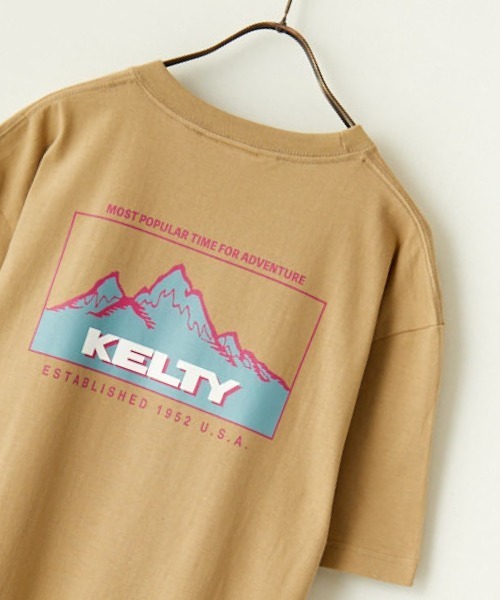 KELTY（ケルティ）の「[KELTY/ケルティ] 別注 バックプリントTシャツ（Tシャツ/カットソー・レディース・ホワイト/ライトグレー/ブルー/ブラック/カーキ・M/L/XS/S）」の14枚目の写真