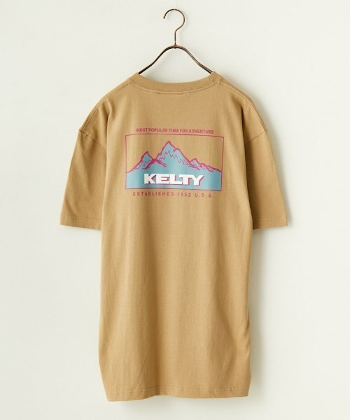 KELTY（ケルティ）の「[KELTY/ケルティ] 別注 バックプリントTシャツ（Tシャツ/カットソー・レディース・ホワイト/ライトグレー/ブルー/ブラック/カーキ・M/L/XS/S）」の13枚目の写真