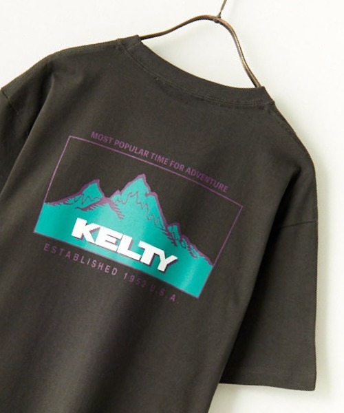 KELTY（ケルティ）の「[KELTY/ケルティ] 別注 バックプリントTシャツ（Tシャツ/カットソー・レディース・ホワイト/ライトグレー/ブルー/ブラック/カーキ・M/L/XS/S）」の17枚目の写真