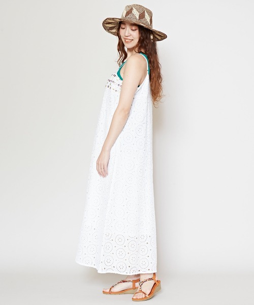 チャイハネ（チャイハネ）の「【チャイハネ】ミラーロキャミワンピース（ワンピース・レディース・ブラック/ホワイト/グリーン・FREE）」の9枚目の写真