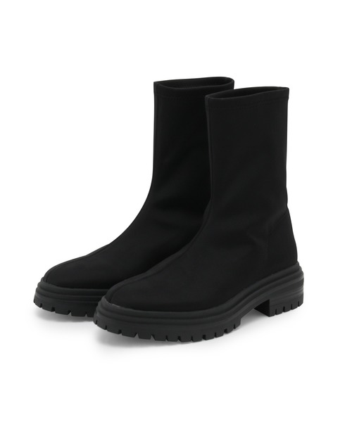 ADAM ET ROPE'（アダムエロペ）の「ウォータープルーフソックスブーツ（ブーツ・レディース・ブラック・23.0cm/23.5cm/24.0cm/24.5cm）」の5枚目の写真