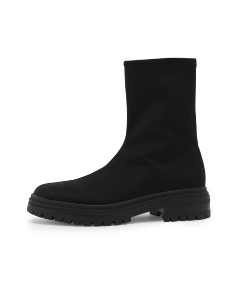 ADAM ET ROPE'（アダムエロペ）の「ウォータープルーフソックスブーツ（ブーツ・レディース・ブラック・23.0cm/23.5cm/24.0cm/24.5cm）」の6枚目の写真