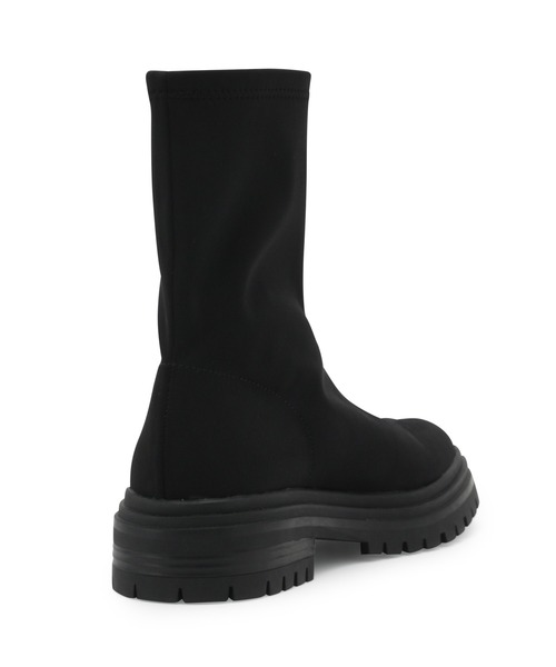 ADAM ET ROPE'（アダムエロペ）の「ウォータープルーフソックスブーツ（ブーツ・レディース・ブラック・23.0cm/23.5cm/24.0cm/24.5cm）」の7枚目の写真
