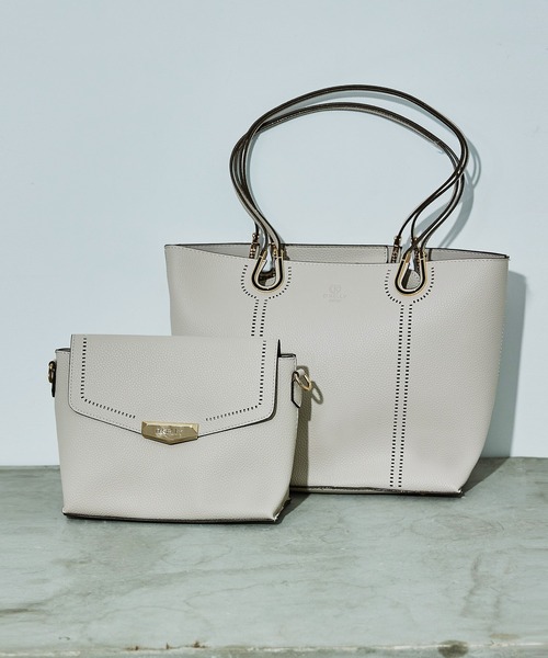 D.KELLY（ディーケリー）の「D.KELLY ホースシューデザイン2wayトートバッグ ママバッグ ショルダーバッグ レディース バッグ（トートバッグ・レディース・ホワイト系その他/キャメル/ダークブルー/モカ/マスタード/ミント/ブラック/ライトピンク/ライトグレー/レッド・ONE SIZE）」の2枚目の写真