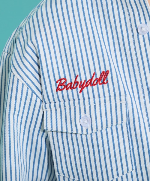 BABYDOLL(ベビードール)の「ストライプ シャツ 9214K(シャツ/ブラウス・キッズ・ブルー/ピンク・110cm/90cm/100cm/120cm/130cm/140cm)」の9枚目の写真