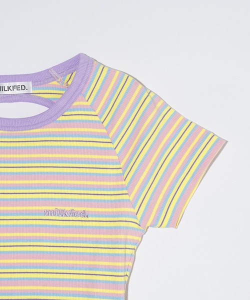 MILKFED.(ミルクフェド)の「OPEN BACK STRIPE S/S TOP(Tシャツ/カットソー・レディース・ライトブルー/ライトピンク/ネイビー・ONE SIZE)」の15枚目の写真