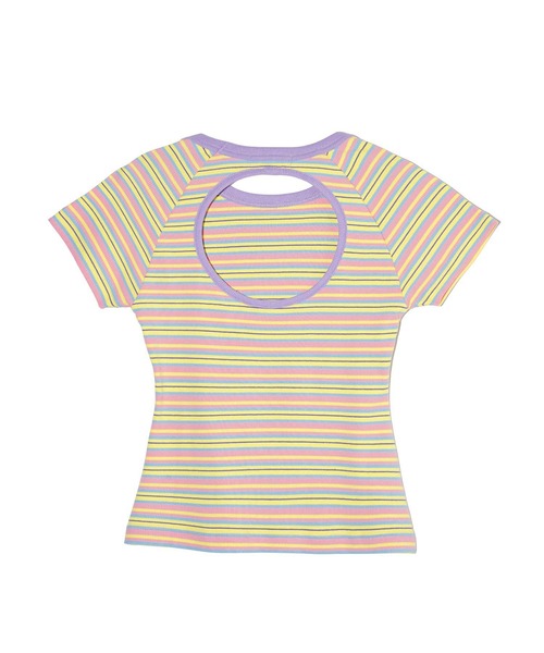 MILKFED.(ミルクフェド)の「OPEN BACK STRIPE S/S TOP(Tシャツ/カットソー・レディース・ライトブルー/ライトピンク/ネイビー・ONE SIZE)」の12枚目の写真