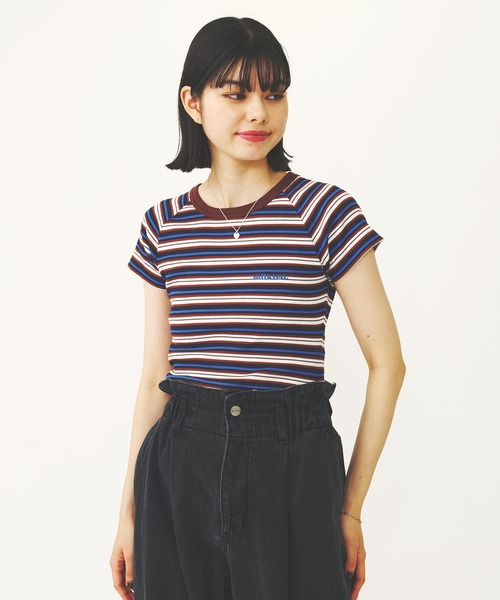 MILKFED.(ミルクフェド)の「OPEN BACK STRIPE S/S TOP(Tシャツ/カットソー・レディース・ライトブルー/ライトピンク/ネイビー・ONE SIZE)」の5枚目の写真