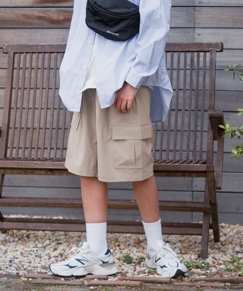 GLOBAL WORK（グローバルワーク）の「ストレッチカーゴショーツ/AND YUA ANY/976547（カーゴパンツ・キッズ・ベージュ/ブラック/カーキ・150cm/160cm/170cm）」の15枚目の写真