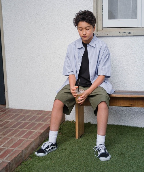 GLOBAL WORK（グローバルワーク）の「ストレッチカーゴショーツ/AND YUA ANY/976547（カーゴパンツ・キッズ・ベージュ/ブラック/カーキ・150cm/160cm/170cm）」の18枚目の写真