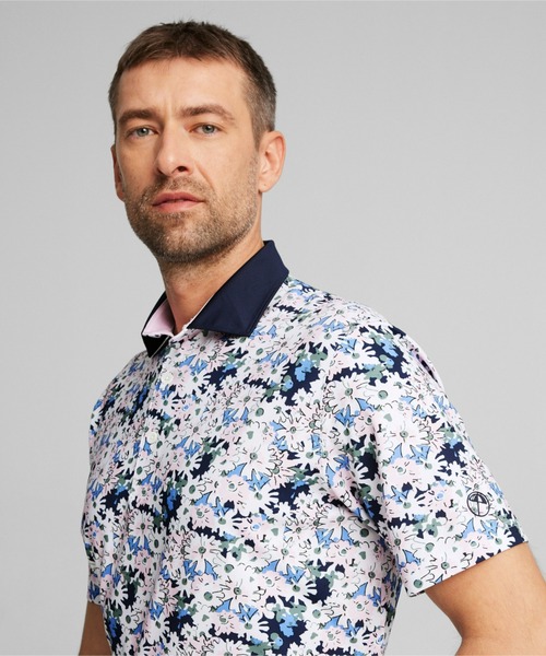 PUMA（プーマ）の「PUMA プーマ メンズ ゴルフ PUMA x ARNOLD PALMER フローラル 半袖 ポロシャツ（ポロシャツ・メンズ・ホワイト系その他・X-SMALL/LARGE/MEDIUM/X-LARGE/SMALL）」の5枚目の写真