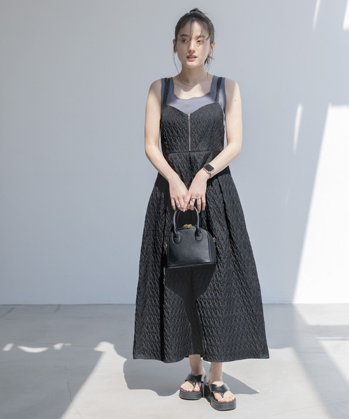 RAGEBLUE（レイジブルー）の「アソートジップ/フレアキャミワンピース（ワンピース・レディース・ブラック/ブラック系その他/ブルー系その他・FREE）」の2枚目の写真