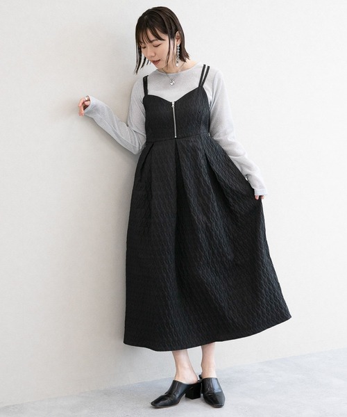 RAGEBLUE（レイジブルー）の「アソートジップ/フレアキャミワンピース（ワンピース・レディース・ブラック/ブラック系その他/ブルー系その他・FREE）」の8枚目の写真