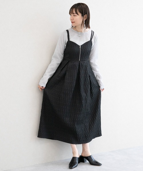 RAGEBLUE（レイジブルー）の「アソートジップ/フレアキャミワンピース（ワンピース・レディース・ブラック/ブラック系その他/ブルー系その他・FREE）」の9枚目の写真