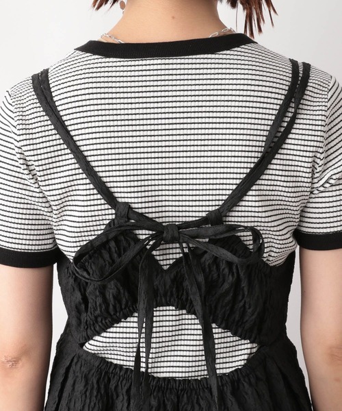 RAGEBLUE（レイジブルー）の「アソートジップ/フレアキャミワンピース（ワンピース・レディース・ブラック/ブラック系その他/ブルー系その他・FREE）」の4枚目の写真