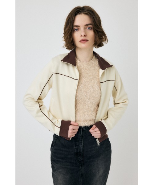 MOUSSY(マウジー)の「PIPING Tトラックジャケット(その他アウター・レディース・アイボリー/ライトグレー/ネイビー・FREE)」の2枚目の写真