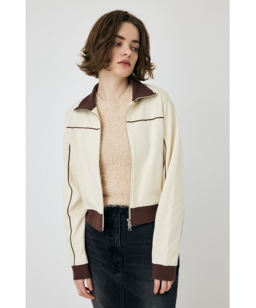 MOUSSY(マウジー)の「PIPING Tトラックジャケット(その他アウター・レディース・アイボリー/ライトグレー/ネイビー・FREE)」の5枚目の写真