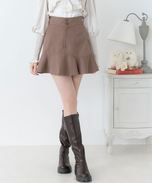 DearMyLoveRose(ディアマイラブローズ)の「マーメイドミニフレアスカート(スカート・レディース・モカ/グレー・SMALL/MEDIUM/LARGE/LL/3L)」の4枚目の写真