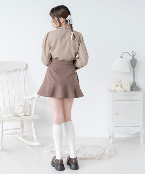 DearMyLoveRose(ディアマイラブローズ)の「マーメイドミニフレアスカート(スカート・レディース・モカ/グレー・SMALL/MEDIUM/LARGE/LL/3L)」の8枚目の写真