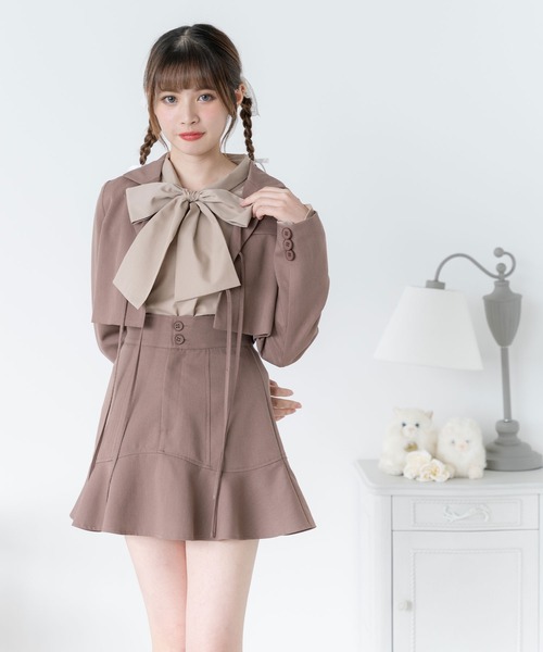 DearMyLoveRose(ディアマイラブローズ)の「マーメイドミニフレアスカート(スカート・レディース・モカ/グレー・SMALL/MEDIUM/LARGE/LL/3L)」の9枚目の写真