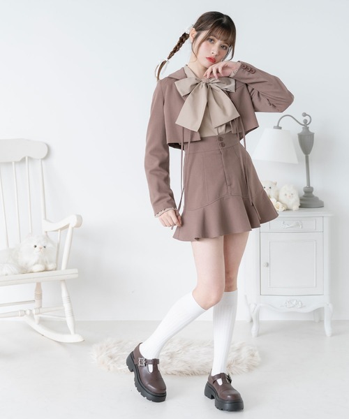 DearMyLoveRose(ディアマイラブローズ)の「マーメイドミニフレアスカート(スカート・レディース・モカ/グレー・SMALL/MEDIUM/LARGE/LL/3L)」の10枚目の写真