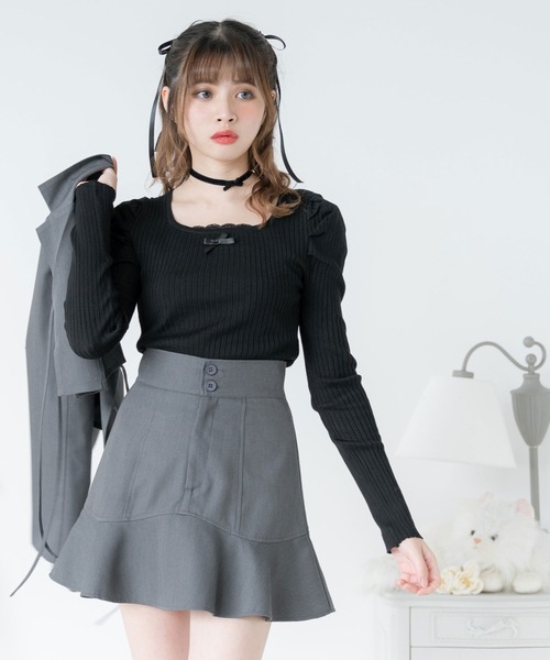 DearMyLoveRose(ディアマイラブローズ)の「マーメイドミニフレアスカート(スカート・レディース・モカ/グレー・SMALL/MEDIUM/LARGE/LL/3L)」の15枚目の写真
