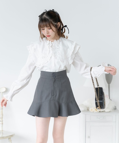 DearMyLoveRose(ディアマイラブローズ)の「マーメイドミニフレアスカート(スカート・レディース・モカ/グレー・SMALL/MEDIUM/LARGE/LL/3L)」の17枚目の写真