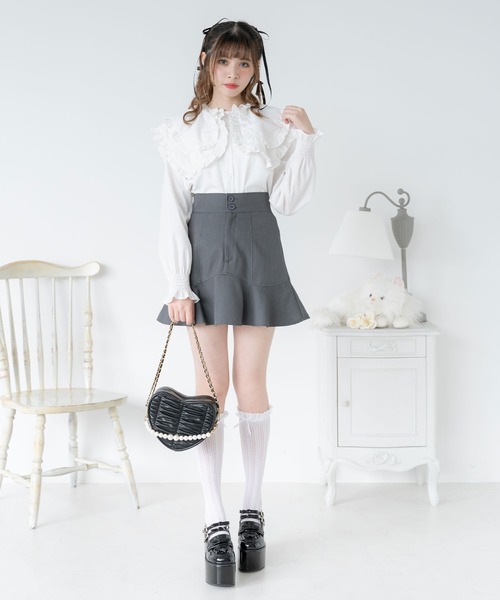 DearMyLoveRose(ディアマイラブローズ)の「マーメイドミニフレアスカート(スカート・レディース・モカ/グレー・SMALL/MEDIUM/LARGE/LL/3L)」の18枚目の写真