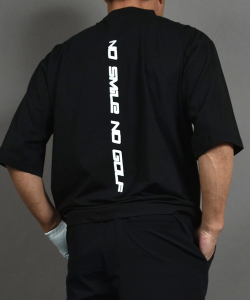 BIGシルエット 半袖モックネックゴルフシャツ（Tシャツ