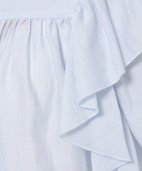 mysty woman（ミスティウーマン）の「【WEB限定アイテム】フリルショルダーブラウス　119181（シャツ/ブラウス・レディース・ピンク/オフホワイト/ブラック/ライトブルー・FREE）」の22枚目の写真