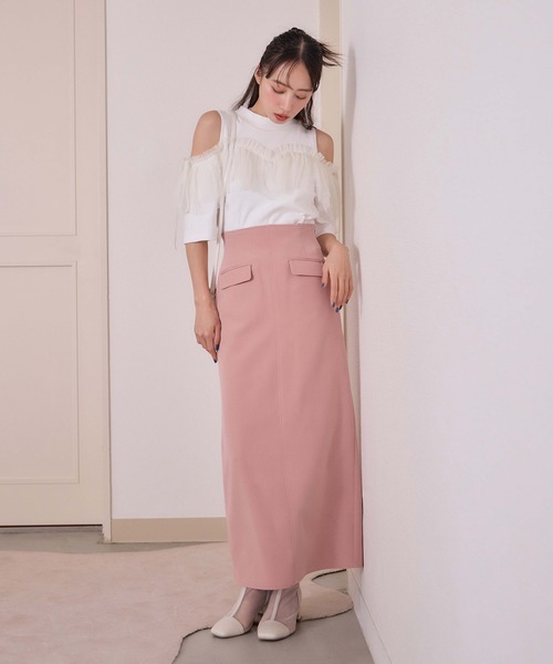 one after another NICE CLAUP(ワンアフターアナザーナイスクラップ)の「チュールテレコトップス(Tシャツ/カットソー・レディース・ブラック/オフホワイト/ベージュ・FREE)」の8枚目の写真