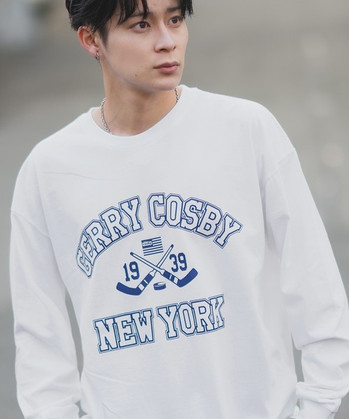 Gerry Cosby(ジェリーコスビー)の「【GERRY cosby】別注 プリント 長袖Tシャツ(Tシャツ/カットソー・メンズ・ホワイト系/ホワイト系1/グレー系1/グレー系/ブラック系1/ブラック系/ホワイト/ブラック/グレー・MEDIUM/X-LARGE/LARGE)」の3枚目の写真