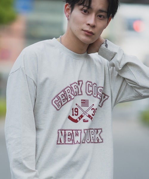 Gerry Cosby(ジェリーコスビー)の「【GERRY cosby】別注 プリント 長袖Tシャツ(Tシャツ/カットソー・メンズ・ホワイト系/ホワイト系1/グレー系1/グレー系/ブラック系1/ブラック系/ホワイト/ブラック/グレー・MEDIUM/X-LARGE/LARGE)」の8枚目の写真
