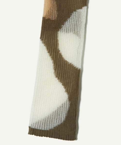 leinwande（ラインヴァンド）の「Eniko Katalin Botanical Sheer Intarsia Top（Tシャツ/カットソー・レディース・ブラウン/カーキ/ベージュ・FREE）」の6枚目の写真