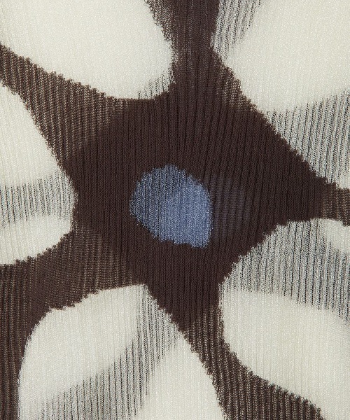 leinwande（ラインヴァンド）の「Eniko Katalin Botanical Sheer Intarsia Top（Tシャツ/カットソー・レディース・ブラウン/カーキ/ベージュ・FREE）」の10枚目の写真