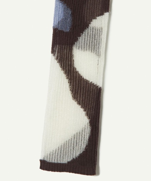 leinwande（ラインヴァンド）の「Eniko Katalin Botanical Sheer Intarsia Top（Tシャツ/カットソー・レディース・ブラウン/カーキ/ベージュ・FREE）」の11枚目の写真