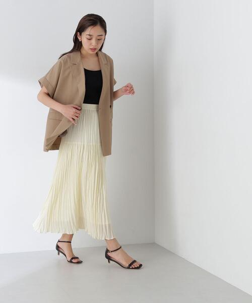 NATURAL BEAUTY BASIC(ナチュラルビューティーベーシック)の「◇楊柳ティアードスカート(スカート・レディース・マジェンタ/オフホワイト/ブラック・SMALL/MEDIUM)」の21枚目の写真