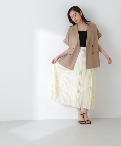 NATURAL BEAUTY BASIC(ナチュラルビューティーベーシック)の「◇楊柳ティアードスカート(スカート・レディース・マジェンタ/オフホワイト/ブラック・SMALL/MEDIUM)」の19枚目の写真