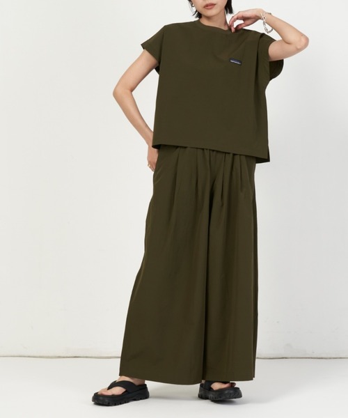 THOUSAND MILE(サウザンドマイル)の「FRENCH SLEEVE SHIRT & LONG PANTS SET(その他トップス・レディース・ブラック/グレー系その他/オリーブ/オレンジ・FREE)」の4枚目の写真