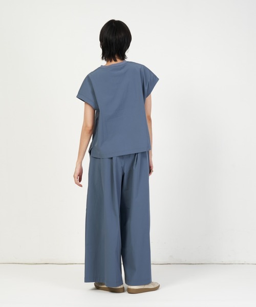 THOUSAND MILE(サウザンドマイル)の「FRENCH SLEEVE SHIRT & LONG PANTS SET(その他トップス・レディース・ブラック/グレー系その他/オリーブ/オレンジ・FREE)」の9枚目の写真